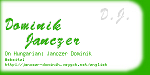 dominik janczer business card